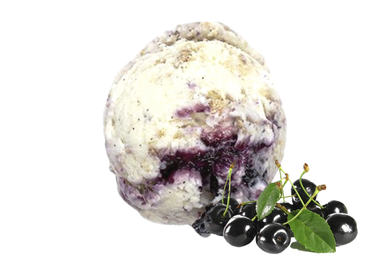 Glace au Fromage blanc et Cerise noire